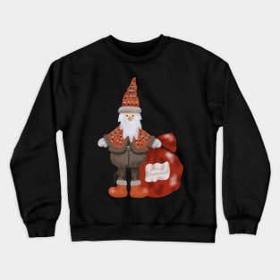 Santa Claus with a bag full of gifts Crewneck Sweatshirt